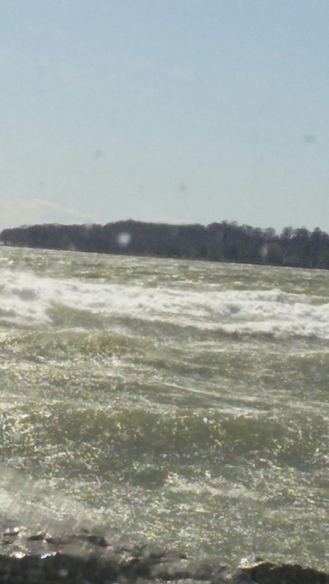 Hurricane Winds Create 8 Ft Waves Lake Erie Crystal Beach Ontario Canada